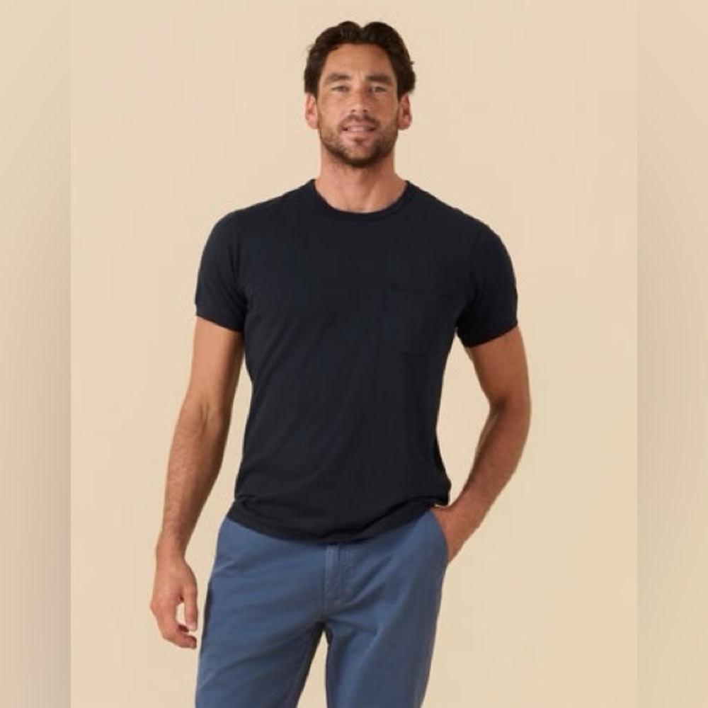 Outerknown Black Men's Medium Short Sleeve Pocket Tee -